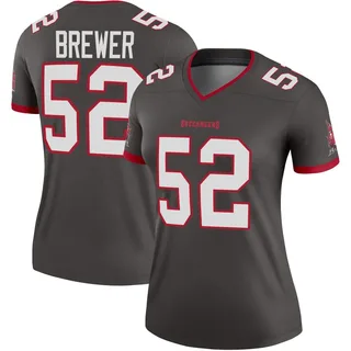 Women's C.J. Brewer Tampa Bay Buccaneers Women's Legend Pewter Alternate Nike Jersey