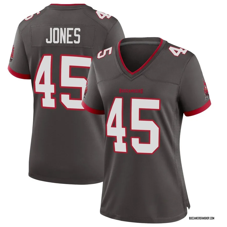 Women's Deion Jones Tampa Bay Buccaneers Women's Game Pewter Alternate Nike Jersey