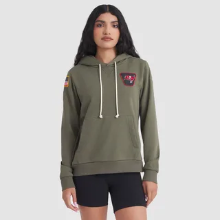 Women's Tampa Bay Buccaneers Olive 2025 Salute to Service Sideline Hoodie