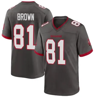 Youth Antonio Brown Tampa Bay Buccaneers Youth Game Pewter Alternate Nike Jersey