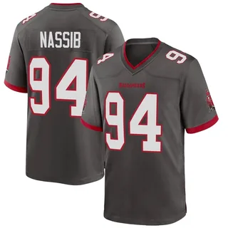 Youth Carl Nassib Tampa Bay Buccaneers Youth Game Pewter Alternate Nike Jersey