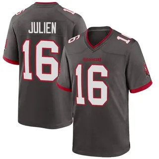 Youth Jake Julien Tampa Bay Buccaneers Youth Game Pewter Alternate Nike Jersey